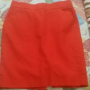 J Crew Red pencil skirt